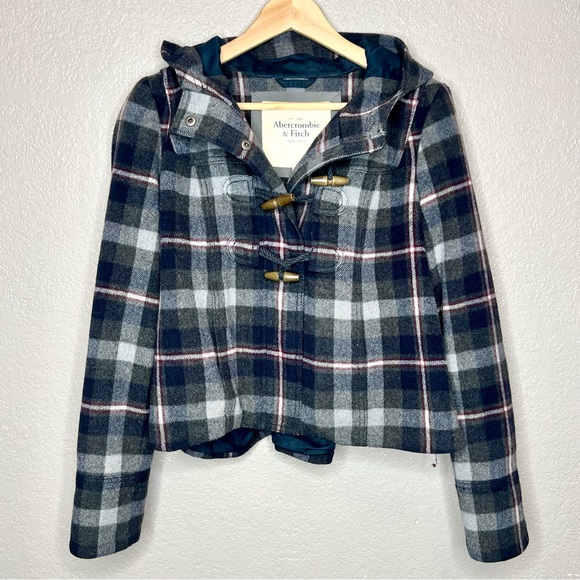 Abercrombie Fitch Plaid Wool Coat